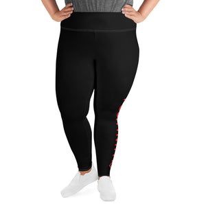 Very Durable "POSITIVITY" Print Plus Size Leggings