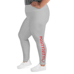 Very Durable "POSITIVITY" Print Plus Size Leggings