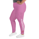 Very Durable "POSITIVITY" Print Plus Size Leggings