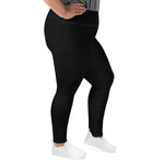 Very Durable "POSITIVITY" Print Plus Size Leggings