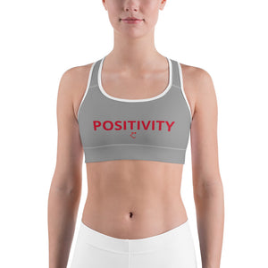 Very Durable "POSITIVITY" Print Sports Bra