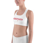 Very Durable "POSITIVITY" Print Sports Bra