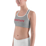 Very Durable "POSITIVITY" Print Sports Bra