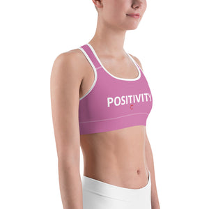 Very Durable "POSITIVITY" Print Sports Bra