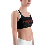 Very Durable "POSITIVITY" Print Sports Bra