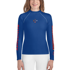 Very Durable Unisex "POSITIVITY" Print Rash Guard