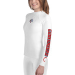 Very Durable Unisex "POSITIVITY" Print Rash Guard