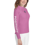 Very Durable Unisex "POSITIVITY" Print Rash Guard