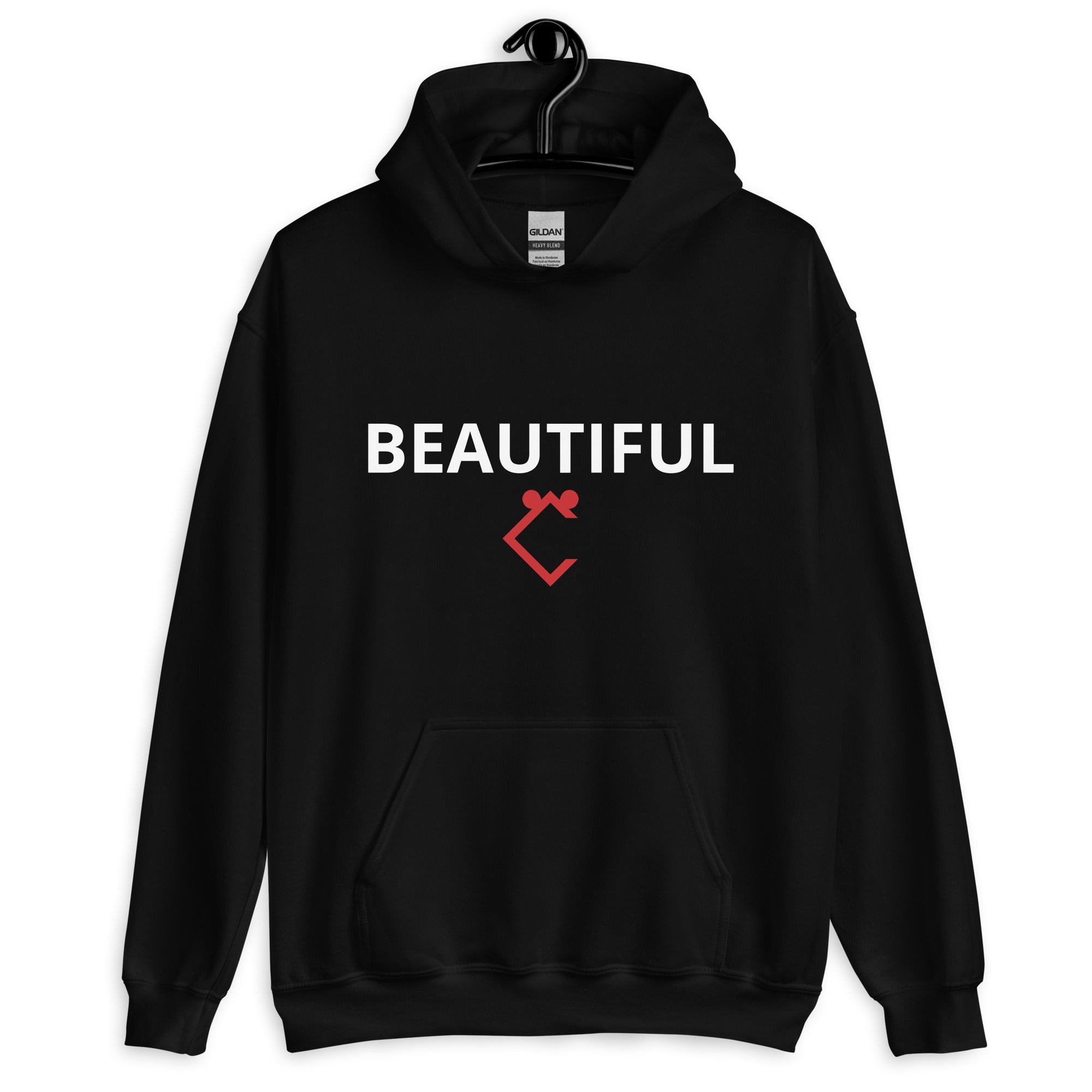 Very Durable "BEAUTIFUL" Print Hoodie