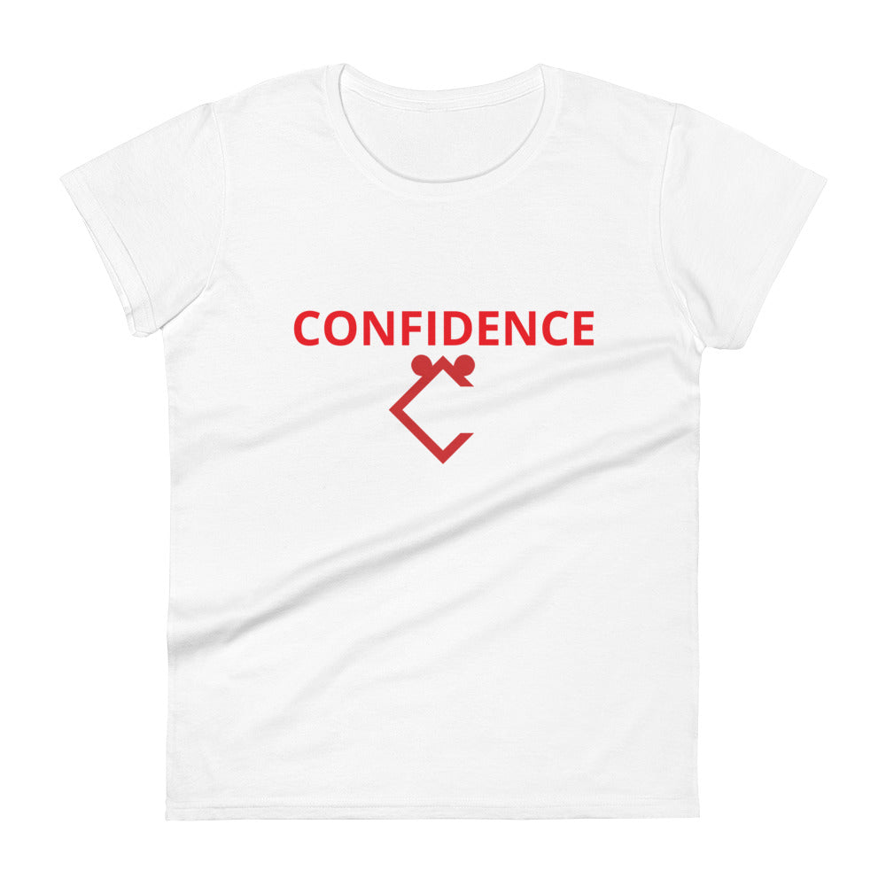 Very Durable "CONFIDENCE" Print Plus Size T-Shirt