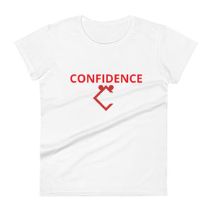 Very Durable "CONFIDENCE" Print Plus Size T-Shirt